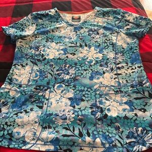Women's Floral Dickies Scrub Top